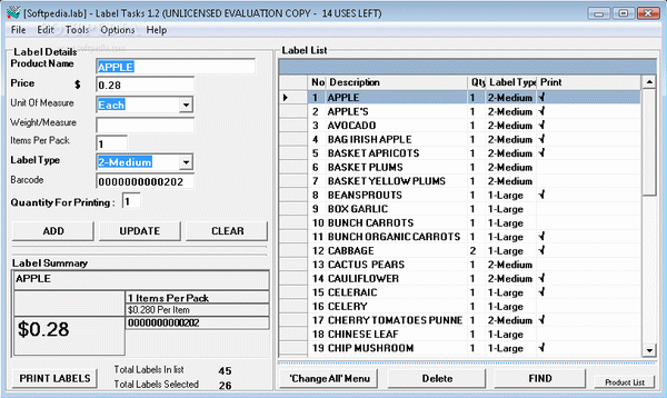 Label Tasks