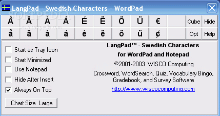 LangPad - Swedish Characters