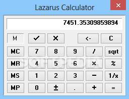 Lazarus Calculator