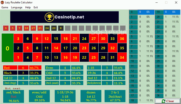 Lazy Roulette Calculator