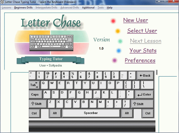 Letter Chase -- Learn the Keyboard