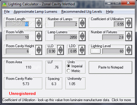 Lighting Level Calculator