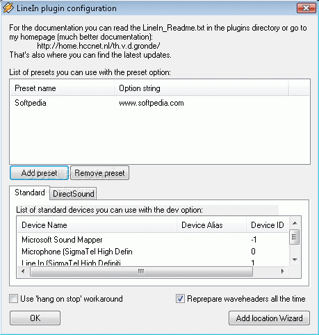 LineIn Plugin for Winamp2/5