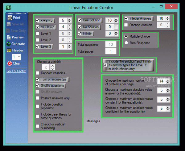 Linear Equation Creator