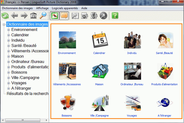 LingvoSoft Picture Dictionary 2008 French - Persian (Farsi)