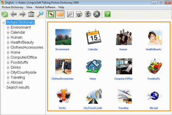 LingvoSoft Talking Picture Dictionary 2008 English - Arabic