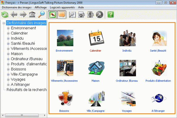 LingvoSoft Talking Picture Dictionary 2008 French - Persian (Farsi)