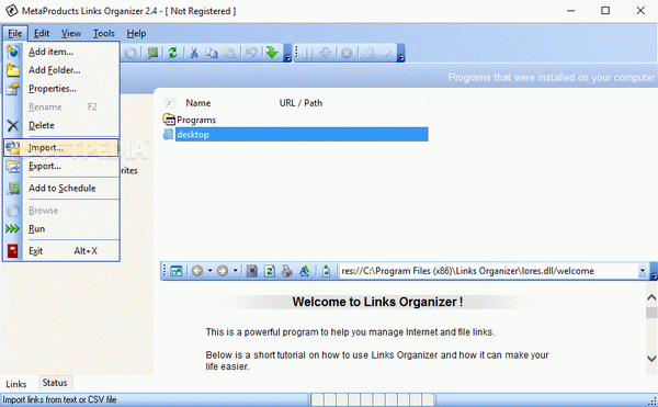 Links Organizer