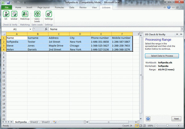 Listware for Excel