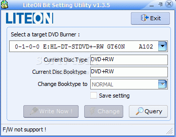 LiteON Bit Setting Utility