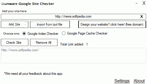 Liunware Google Site Checker