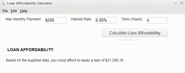 Loan Affordability Calculator