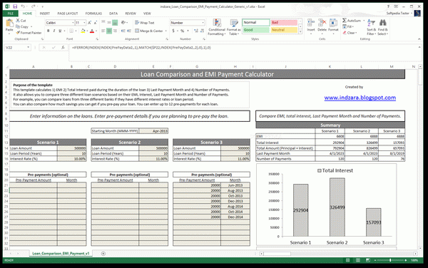 Loan Comparison and EMI Payment Calculator