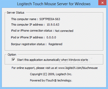 Logitech Touch Mouse Server