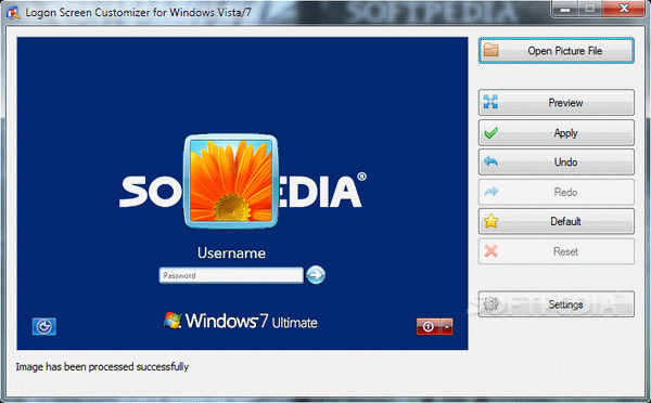 Logon Screen Customizer for Windows Vista/7
