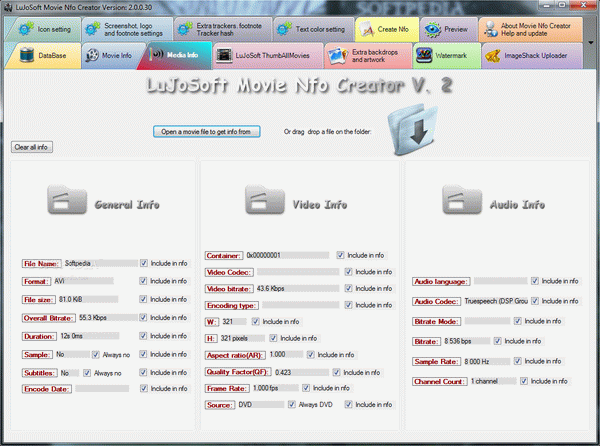 LuJoSoft Movie Nfo Creator