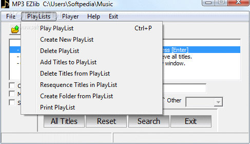 MP3 EZlib Music Library/Playlist Manager