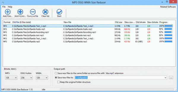 MP3 OGG WMA Size Reducer