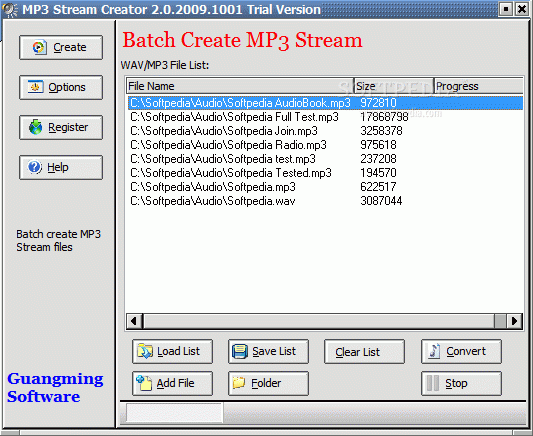 MP3 Stream Creator