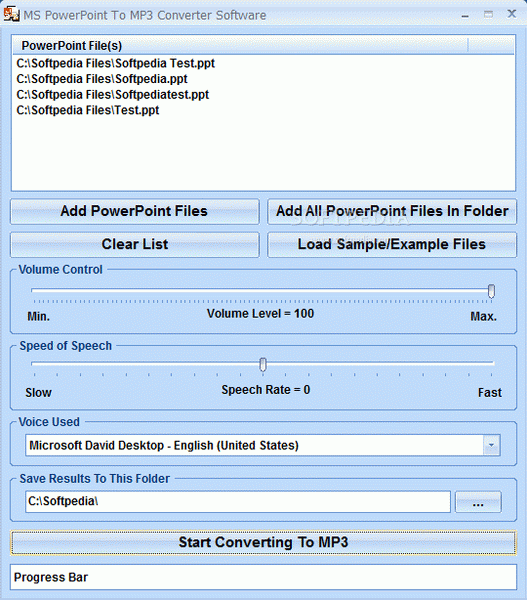 MS PowerPoint To MP3 Converter Software
