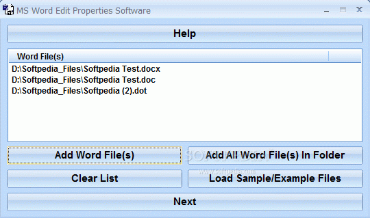 MS Word Edit Properties Software