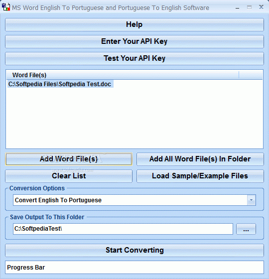 MS Word English To Portuguese and Portuguese To English Software