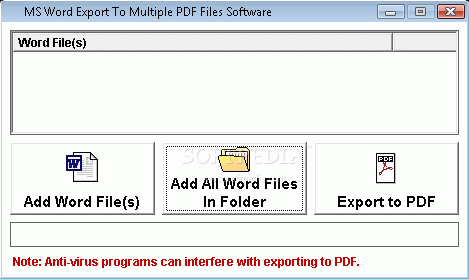 MS Word Export To Multiple PDF Files Software