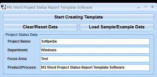 MS Word Project Status Report Template Software