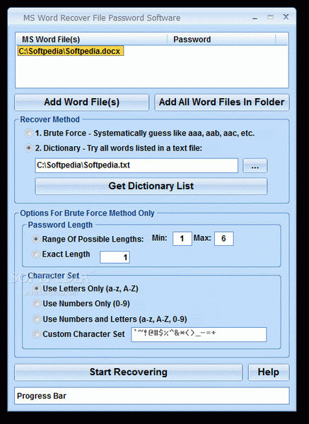 MS Word Recover File Password Software