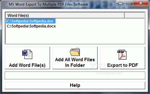 MS Word Export To Multiple PDF Files Software