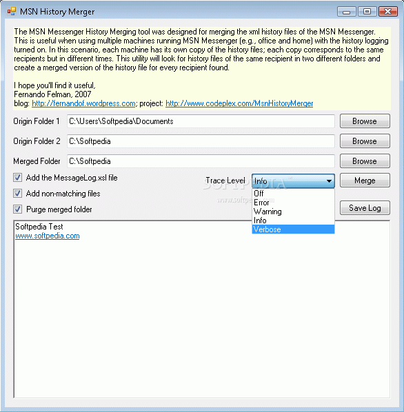 MSN Messenger History Merger