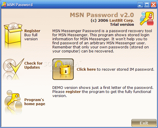 MSN Messenger Password