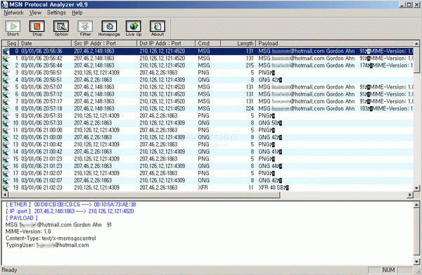 MSN Protocol Analyzer