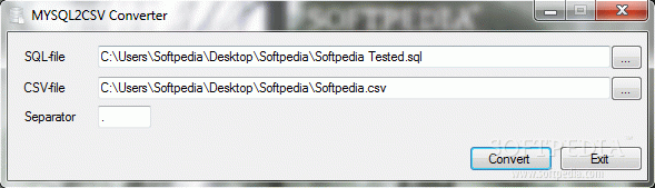 MYSQL2CSV Converter