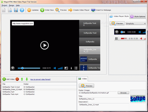 MagicHTML Web Video Player
