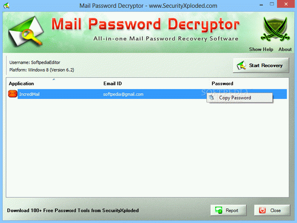 Mail Password Decryptor