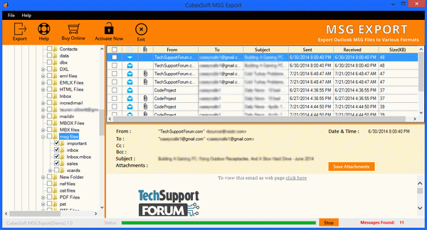 Mailsouls MSG to PST Converter tool