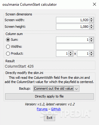 Mania Column Centering