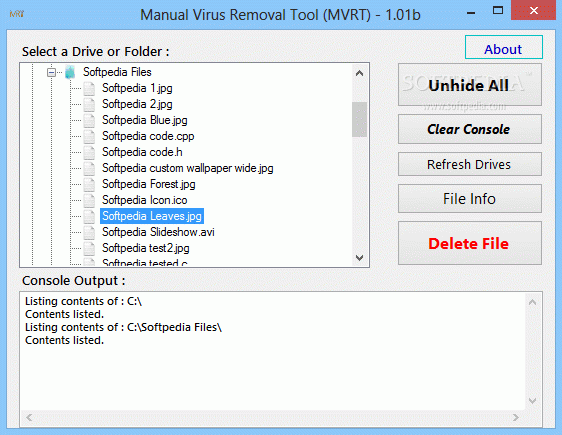 Manual Virus Removal Tool (MVRT)
