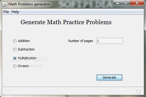 Math Problems generator