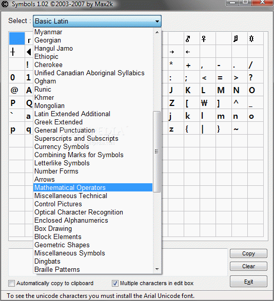 Max2k Symbols