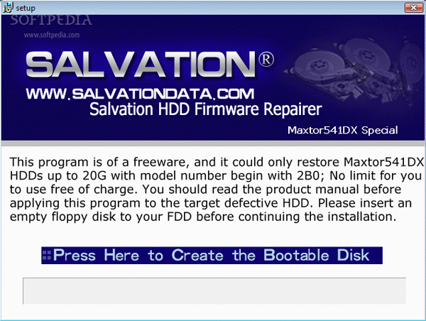 Maxtor Firmware Repairer (Floppy disk version)