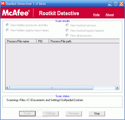 McAfee Rootkit Detective