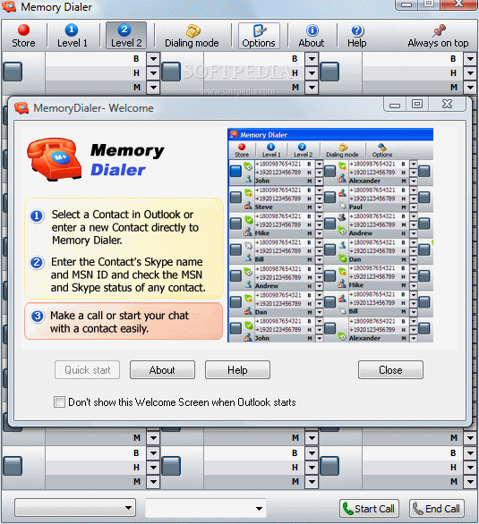 Memory Dialer