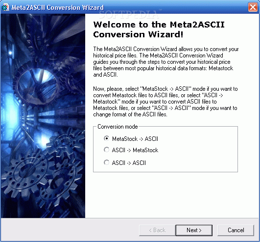 Meta2ASCII Conversion Wizard