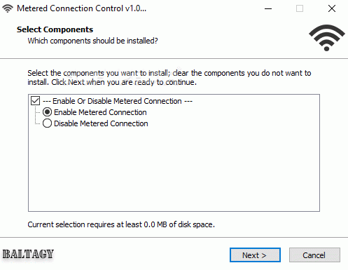Metered Connection Control