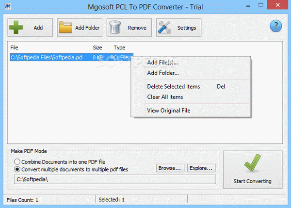 Mgosoft PCL To PDF Converter
