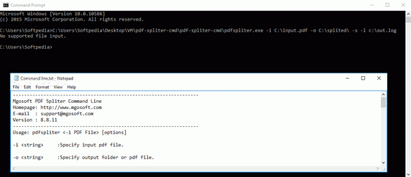 Mgosoft PDF Spliter Command Line