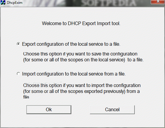 Microsoft DHCP Database Export Import Tool