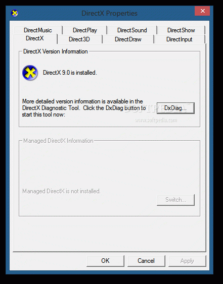 Microsoft DirectX Control Panel